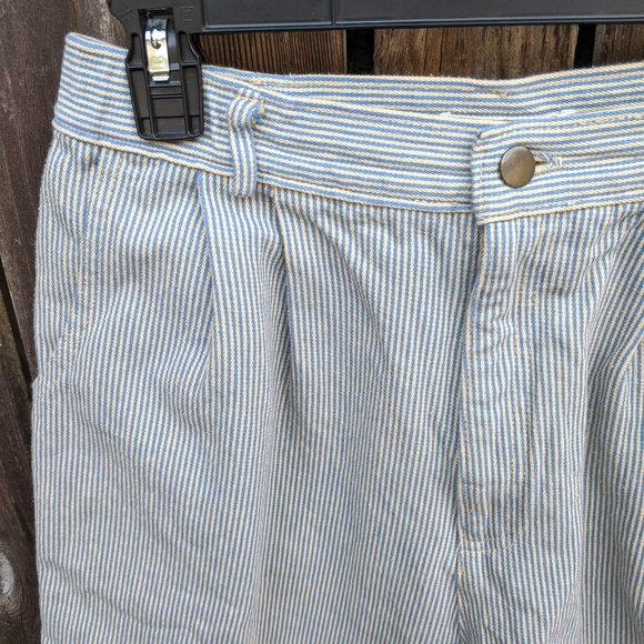 Mom Shorts 12 Vintage 90s Striped Gotcha USA Pleat - Picture 2 of 5